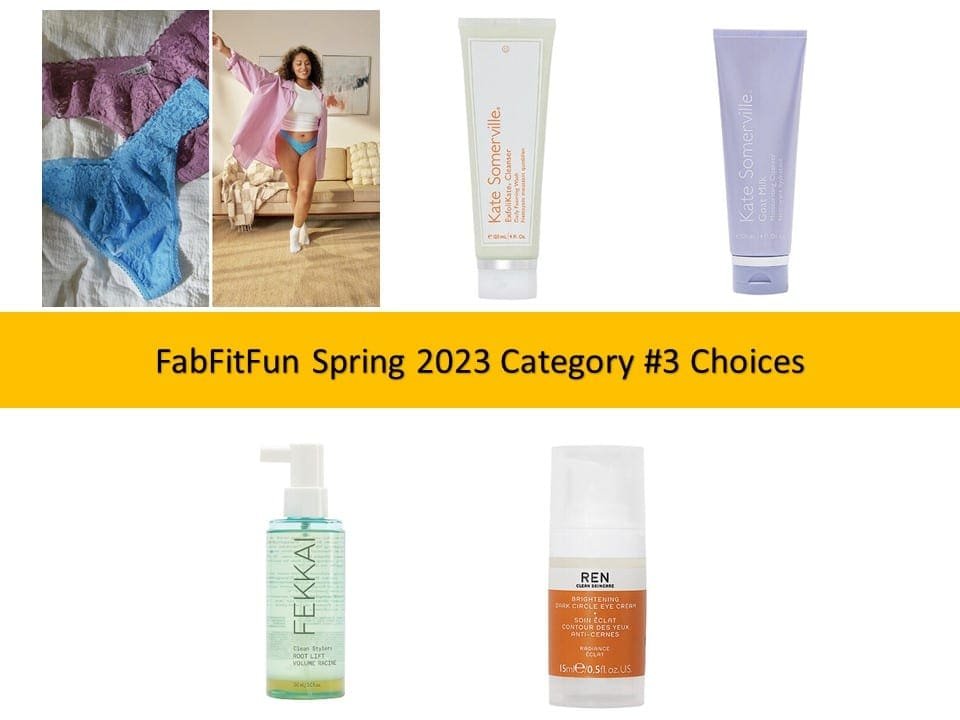 FabFitFun Spring 2023 Customization #3 Choices