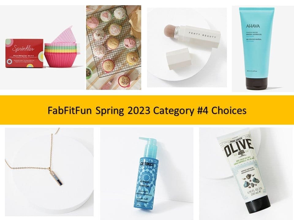 FabFitFun Spring 2023 Customization #4 Choices
